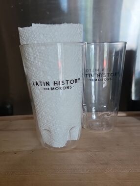 Latin History For Morons Clear Plastic Tumblers - Set Of 2